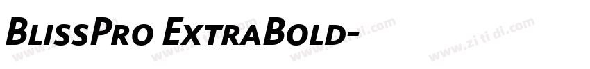 BlissPro ExtraBold字体转换